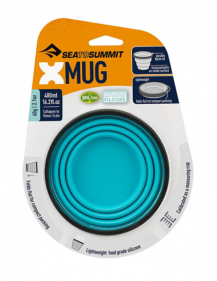 Складная кружка Sea to Summit X-Mug Pacific Blue - Фото 4 большая