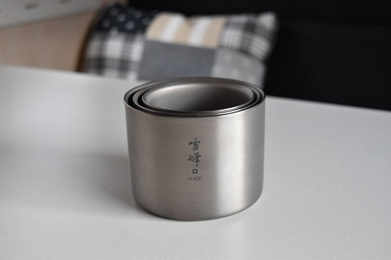 Кружка Snow Peak Ti-Double M400 Stacking Mug - Фото 5 большая