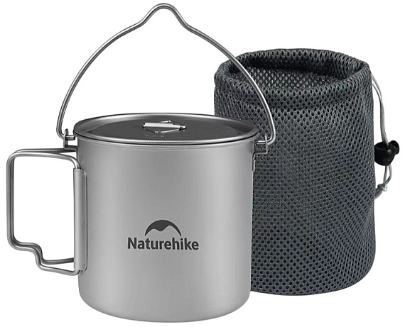 Кружка Naturehike Ti01 2-In-1 Titanium 650 - Фото 2 большая