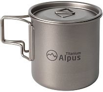 Кружка Alpus титановая с крышкой ALP435 380мл