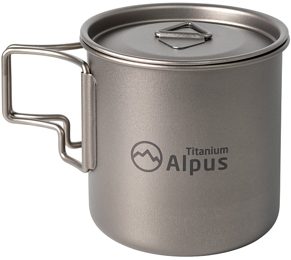 Кружка Alpus титановая с крышкой ALP435 380мл - Фото 1 большая