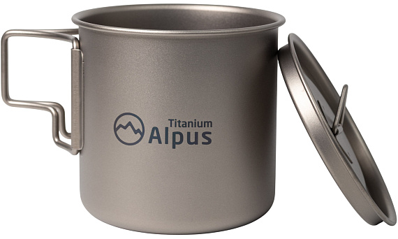 Кружка Alpus титановая с крышкой ALP435 380мл - Фото 2 большая