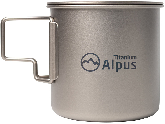Кружка Alpus титановая с крышкой ALP435 380мл - Фото 4 большая