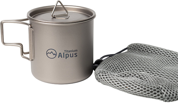 Кружка Alpus титановая с крышкой ALP435 380мл - Фото 5 большая
