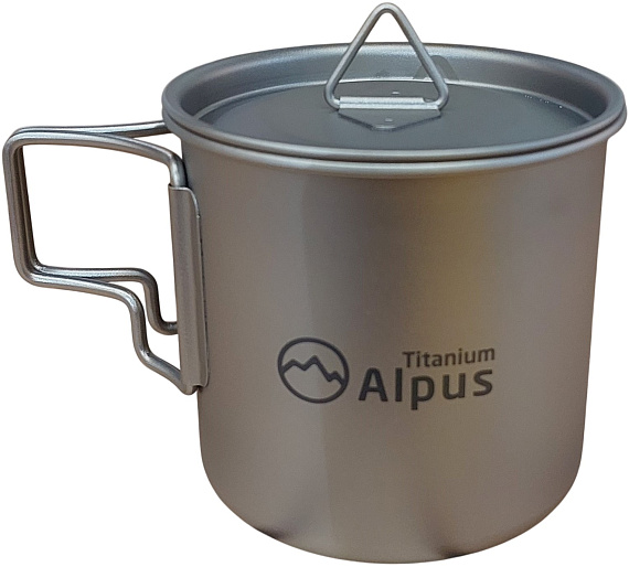 Кружка Alpus титановая с крышкой ALP435 380мл - Фото 1 большая
