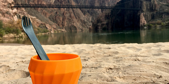 Силиконовая миска-тарелка Humangear FlexiBowl Серый - Фото 16 большая