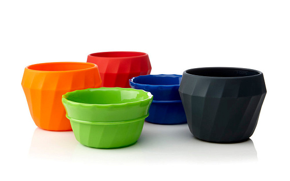 Силиконовая миска-тарелка Humangear FlexiBowl Оранжевый - Фото 3 большая