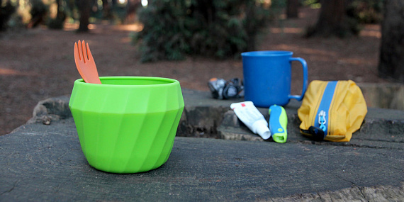 Силиконовая миска-тарелка Humangear FlexiBowl Оранжевый - Фото 6 большая
