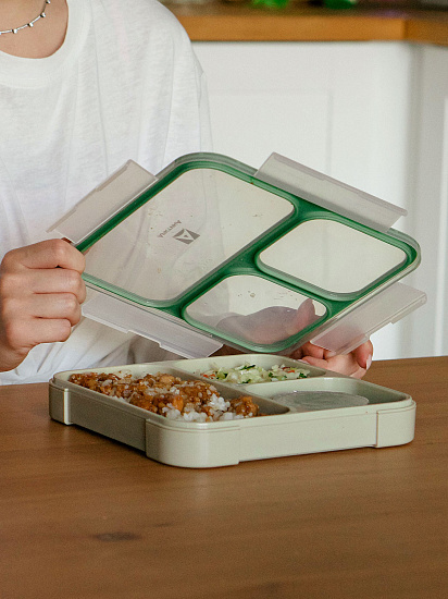 Ланчбокс Арктика 033-800 Зелёный/Бежевый - Фото 8 большая
