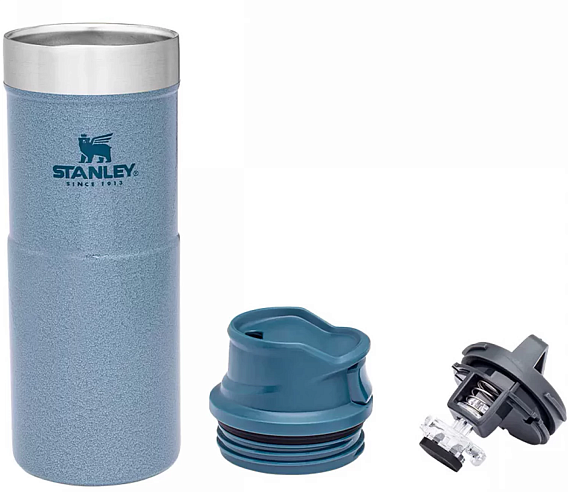 Термостакан Stanley Classic Trigger Action 0,35 Голубой - Фото 5 большая