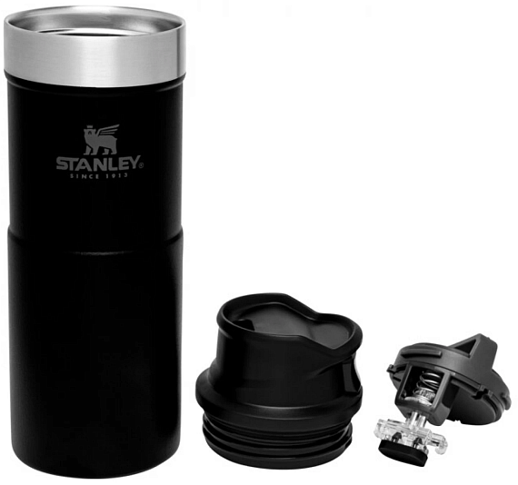 Термостакан Stanley Classic Trigger Action 0,35 Чёрный - Фото 5 большая