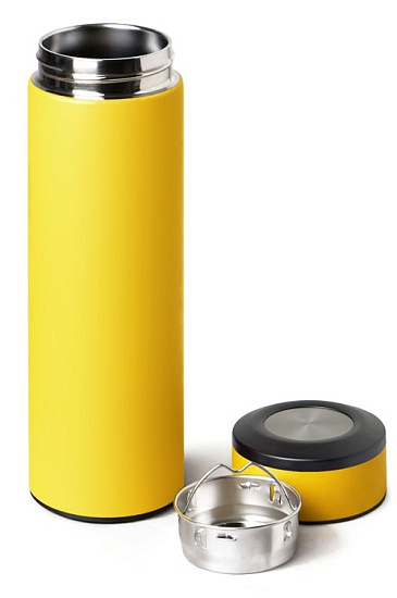 Термос Oasis Vacuum Flask C1 Soft touch 420мл Жёлтый - Фото 2 большая