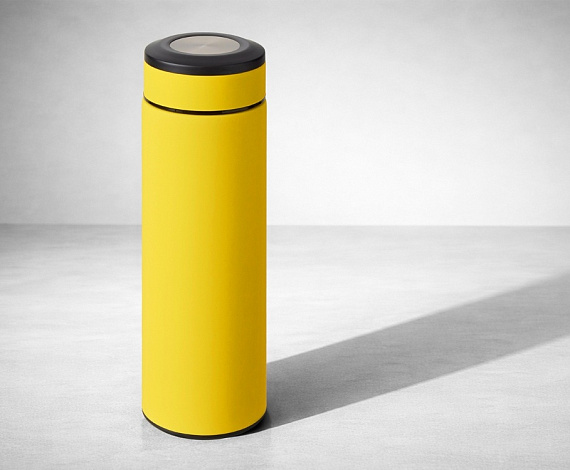 Термос Oasis Vacuum Flask C1 Soft touch 420мл Жёлтый - Фото 5 большая