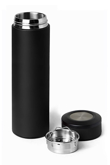Термос Oasis Vacuum Flask C1 Soft touch 420мл Чёрный - Фото 2 большая