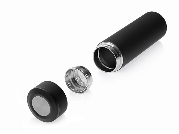 Термос Oasis Vacuum Flask C1 Soft touch 420мл Чёрный - Фото 3 большая