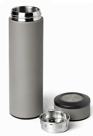 Термос Oasis Vacuum Flask C1 Soft touch 420мл Серый - Фото 2 большая