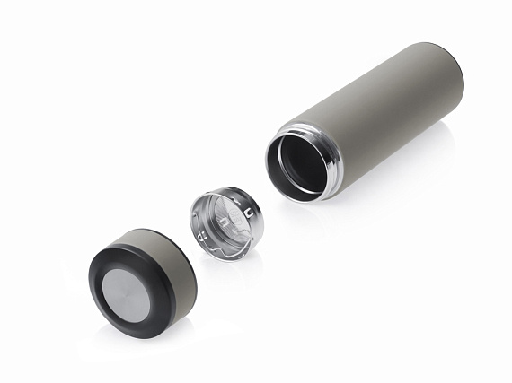 Термос Oasis Vacuum Flask C1 Soft touch 420мл Серый - Фото 3 большая