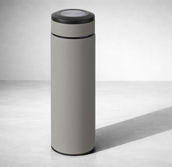 Термос Oasis Vacuum Flask C1 Soft touch 420мл Серый - Фото 5 большая