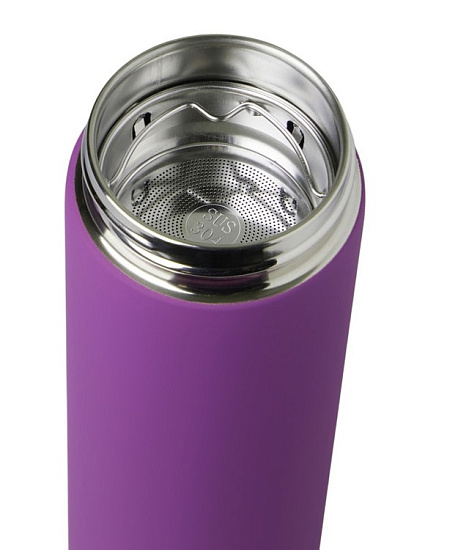 Термос Oasis Vacuum Flask C1 Soft touch 420мл Фиолетовый - Фото 6 большая