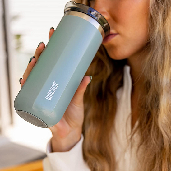 Изотермическая кружка WACACO Octaroma 435мл Cadet Blue - Фото 2 большая