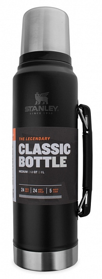 Термос Stanley Classic 1,0 Matte Black - Фото 1 большая