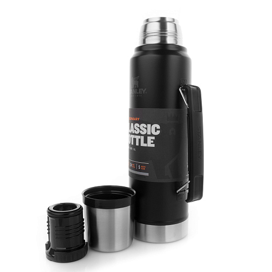 Термос Stanley Classic 1,0 Matte Black - Фото 4 большая