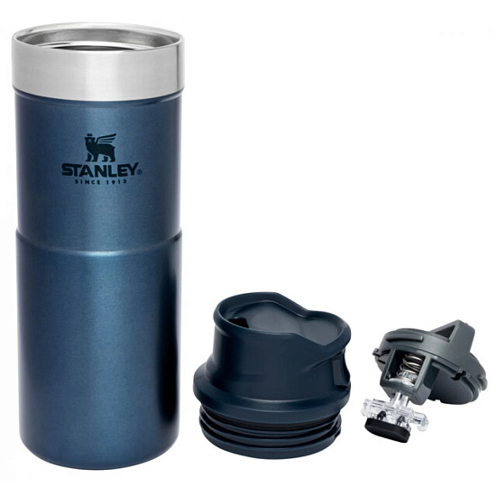 Термостакан Stanley Classic One Hand 2.0 0,35 Blue - Фото 2 большая