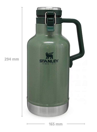 Термос для пива Stanley Classic 1,9L Тёмно-зелёный - Фото 3 большая