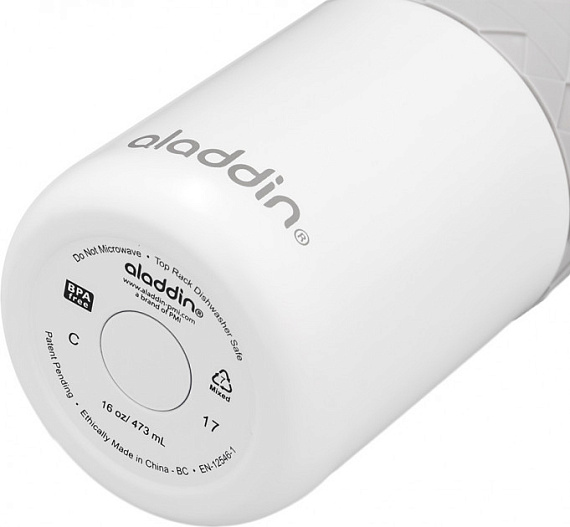 Термокружка Aladdin 470 Easy Grip Leak-Lock Snowflake White - Фото 4 большая