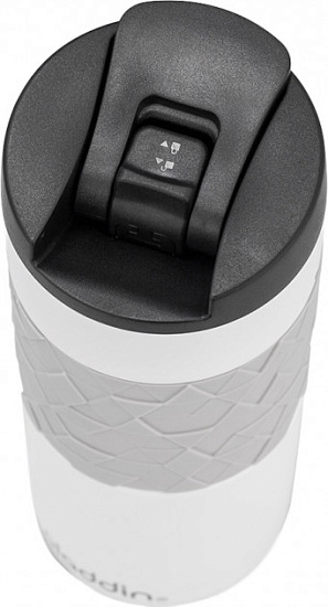 Термокружка Aladdin 470 Easy Grip Leak-Lock Snowflake White - Фото 6 большая