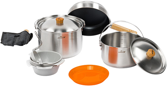 Туристический набор посуды Kovea Cookware Stainless XL - Фото 1 большая