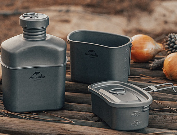Набор посуды Naturehike Cooking Set Titanium - Фото 3 большая