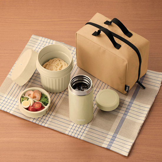 Набор Thermos Термос+контейнеры+чехол JEC-1000 Beige - Фото 7 большая