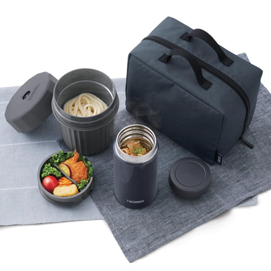 Набор Thermos Термос+контейнеры+чехол JEC-1000 Navy - Фото 6 большая