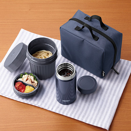 Набор Thermos Термос+контейнеры+чехол JEC-1000 Navy - Фото 7 большая
