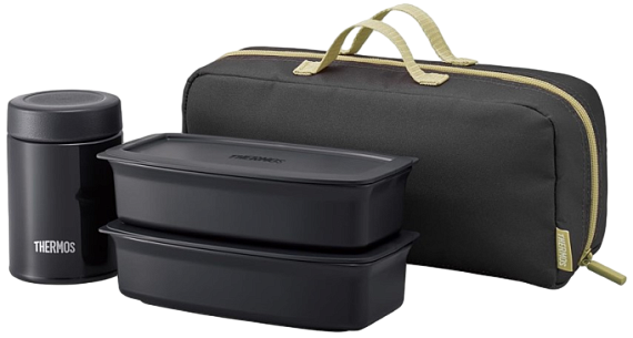 Набор Thermos Термос+контейнеры+чехол JEA-1001 Smoke Black - Фото 1 большая