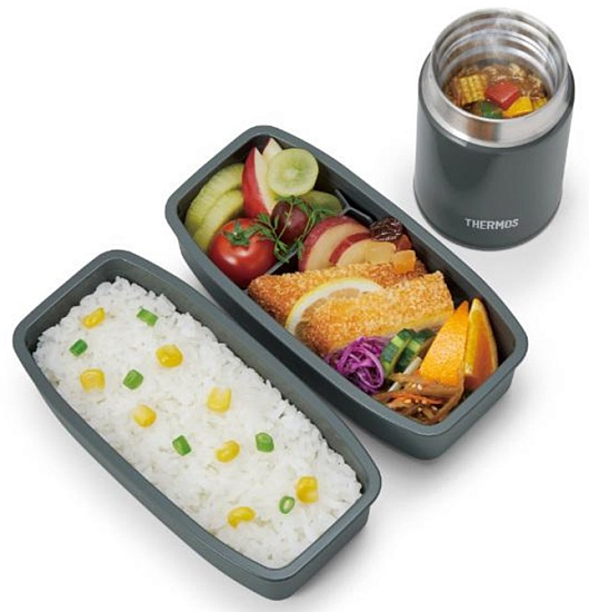 Набор Thermos Термос+контейнеры+чехол JEA-1001 Smoke Black - Фото 6 большая
