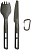Набор столовых приборов Sea to Summit Frontier UL Cutlery Set (2 piece) Grey - Фото 1 малая