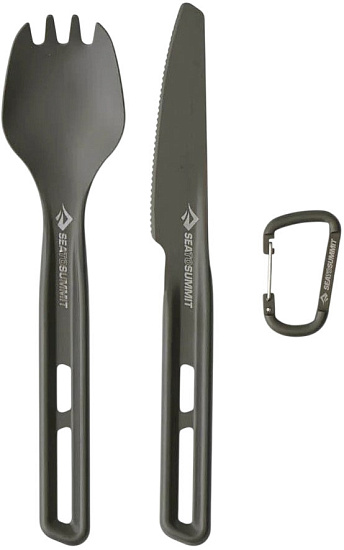 Набор столовых приборов Sea to Summit Frontier UL Cutlery Set (2 piece) Grey - Фото 1 большая