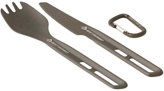 Набор столовых приборов Sea to Summit Frontier UL Cutlery Set (2 piece) Grey - Фото 3 большая