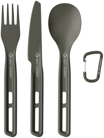 Набор столовых приборов Sea to Summit Frontier UL Cutlery Set (3 piece) Grey - Фото 1 большая