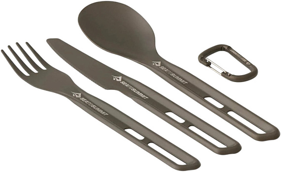 Набор столовых приборов Sea to Summit Frontier UL Cutlery Set (3 piece) Grey - Фото 3 большая