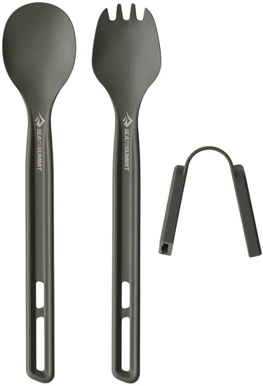Набор столовых приборов Sea to Summit Frontier UL Cutlery Long Handle Set (2 piece) Grey - Фото 1 большая