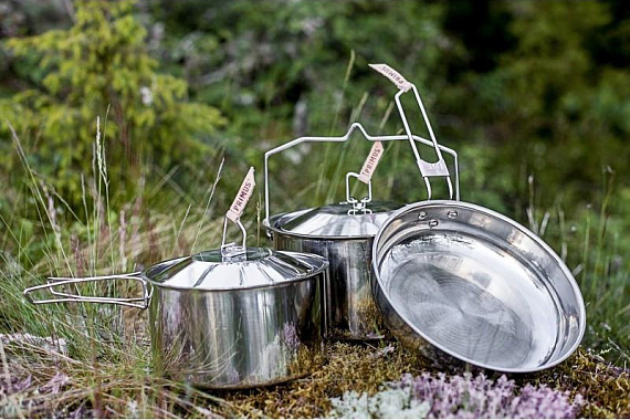 Набор посуды Primus CampFire Cookset S.S. Large - Фото 3 большая