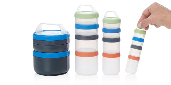 Модульная система хранения Humangear Stax L Clear/Spectrum - Фото 6 большая