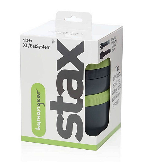 Модульная пищевая система хранения Humangear Stax XL Gray/Green - Фото 2 большая