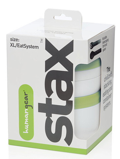Модульная пищевая система хранения Humangear Stax XL White/Green - Фото 2 большая