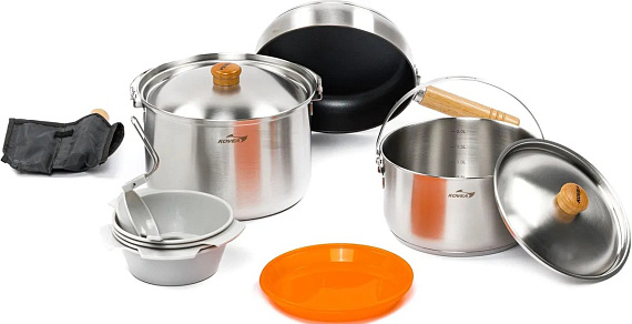 Набор посуды Kovea Deluxe Stainless Cookware XL - Фото 2 большая