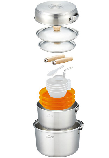 Набор посуды Kovea Deluxe Stainless Cookware XL - Фото 3 большая