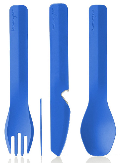 Набор Humangear Ложка + Вилка + Нож + Зубочистка GoBites Trio Red - Фото 2 большая